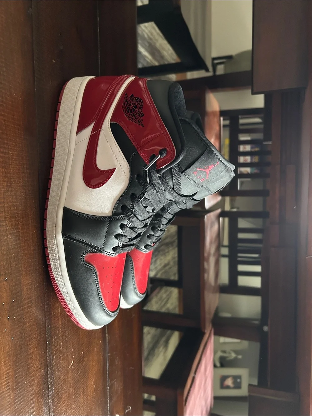 Jordan Retro High Top Sneaker - Black/Red/White